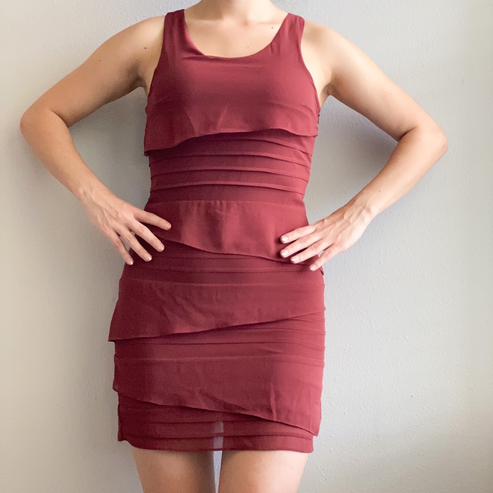 Maroon Mini Dress